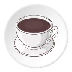Cup of coffee icon. Cartoon illustration of cup of coffee vector icon for web
