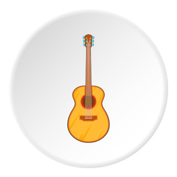 Classical guitar icon. Cartoon illustration of classical guitar vector icon for web