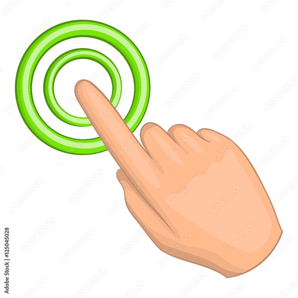 Poster cursor hand icon. cartoon illustration of cursor vector icon for web design