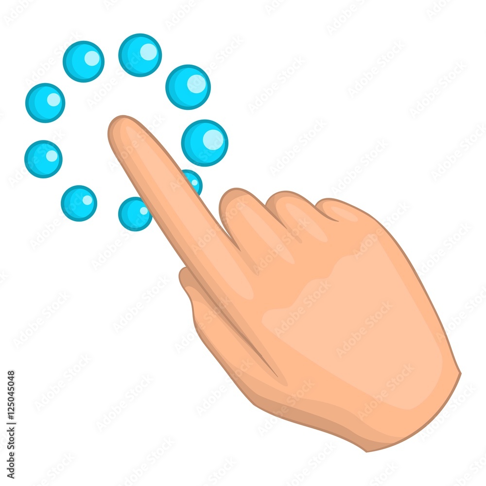 Poster hand click cursor icon. cartoon illustration of cursor vector icon for web design