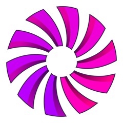 Turbine or propeller icon. Cartoon illustration of propeller vector icon for web design