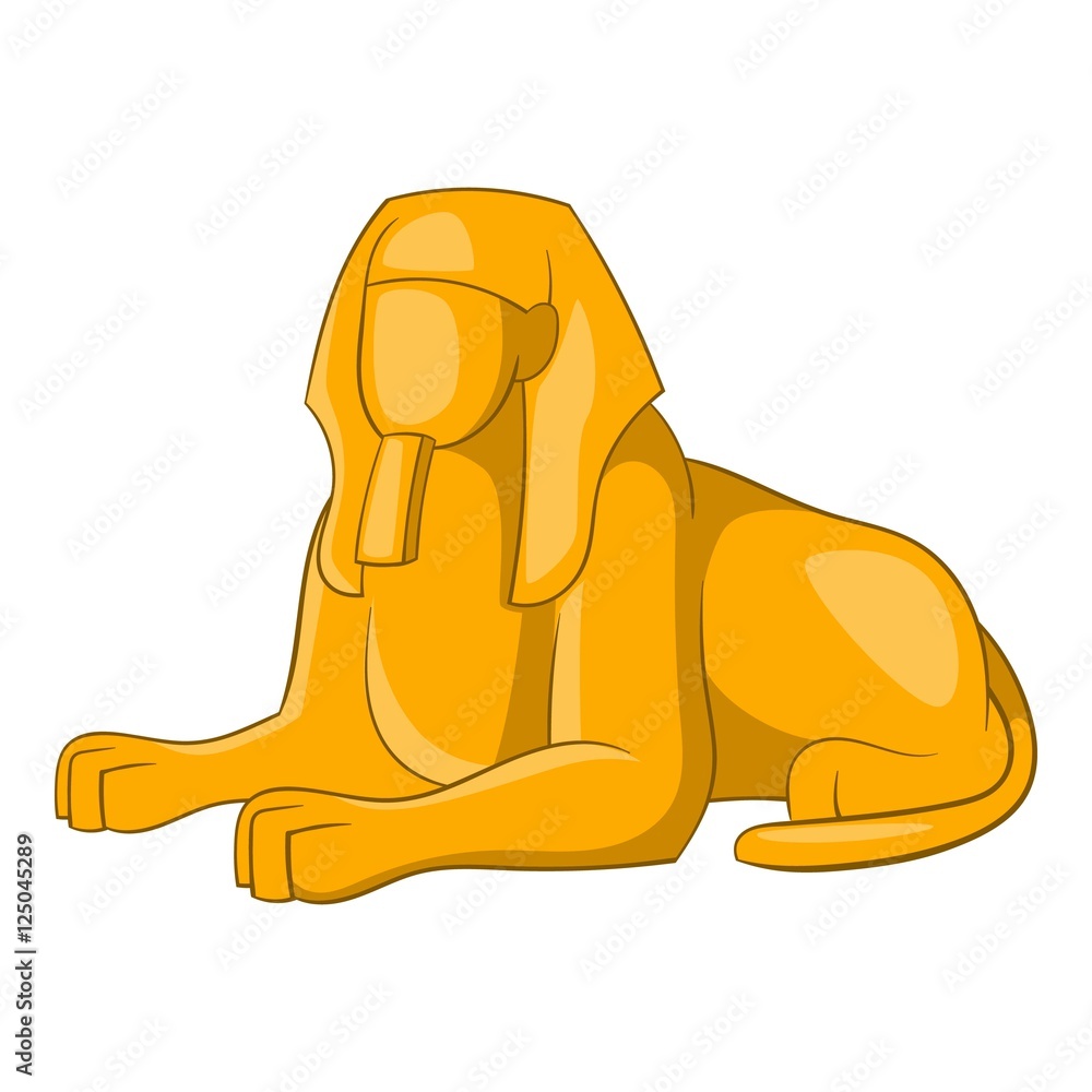 Poster sphinx icon. cartoon illustration of sphinx vector icon for web design