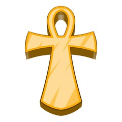 Egyptian ankh icon. Cartoon illustration of ankh vector icon for web design