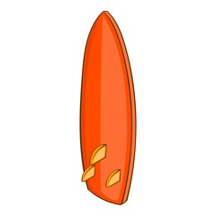Surfboard icon. Cartoon illustration of surfboard vector icon for web design