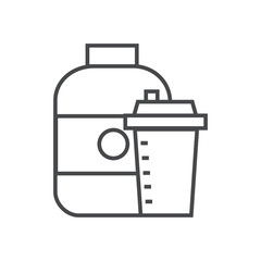 Vector modern thin line icon on white