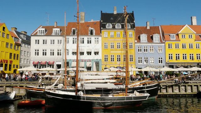Scenic Nyhavn District Daytime  - Copenhagen Denmark