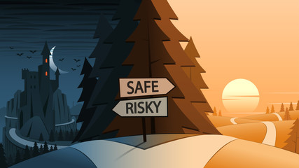 Safe and Risky Decision Making Road Junction Concept