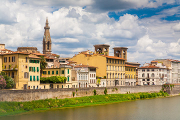 The embankment of river Arno. 