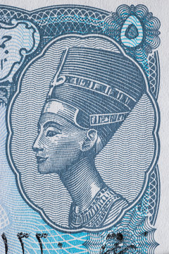 Egyptian queen is depicted on the banknote..