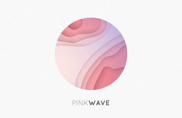 Obraz premium Wave logo. Business Icon. Pink logo. Company logo