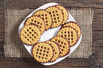 Cookies with chocolate