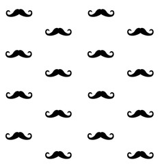 black mustache on white background hipster seamless pattern vect