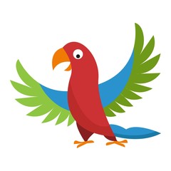 Cartoon parrot vector