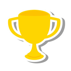 trophy cup winner isolated icon vector illustration design
