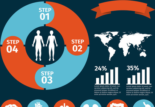 Green And Red Medical Healthcare Infographic Template