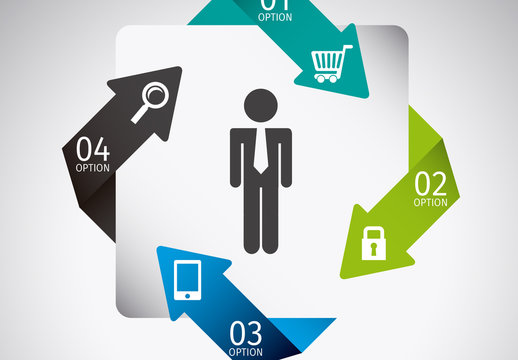 Modern Circular Business Process Infographic Template