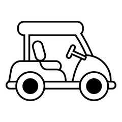 golf cart isolated icon vector illustration design