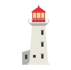 Vector cartoon flat lighthouses.