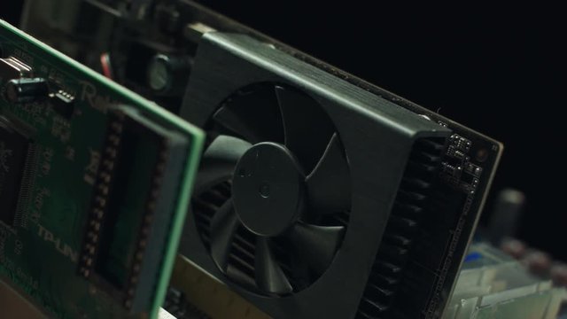 modern fan with heatsink close up