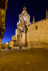 Night at the Cathedral, El Burgo de Osma, Soria province, Castilla y Leon, Spain