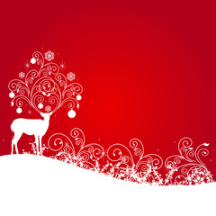 Christmas deer, holiday