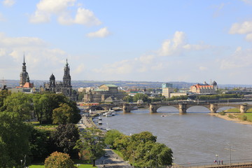 Naklejka premium Stadtansicht von Dresden von oben