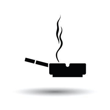 Cigarette In An Ashtray Icon