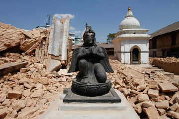 Temple after the earthquake in Kathmandu