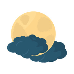 moon climate night isolated icon vector illustration design