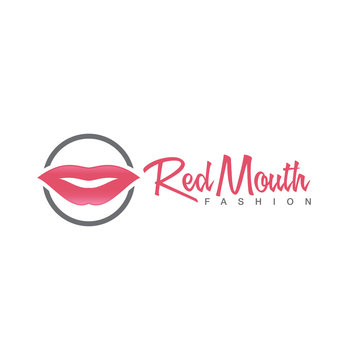 Red Lips Mouth Logo Icon