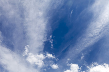 Colorful bright blue sky background