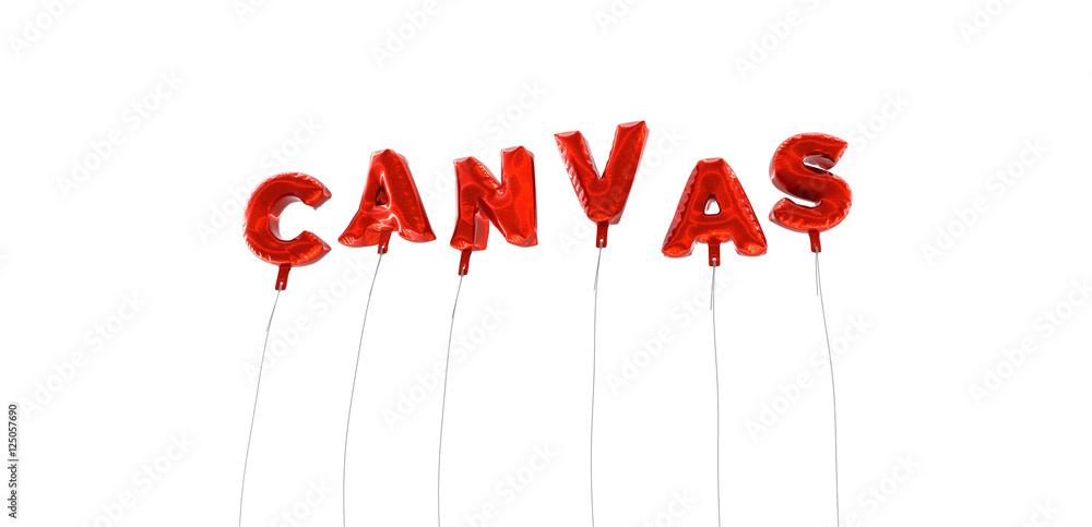 Fototapete canvas - word made from red foil balloons - 3d rendered. can be used for an online banner ad or a pr