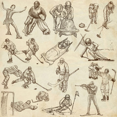Winter Sports - An hand drawn collection