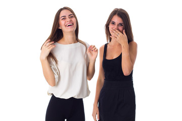 Two young woman laughing 