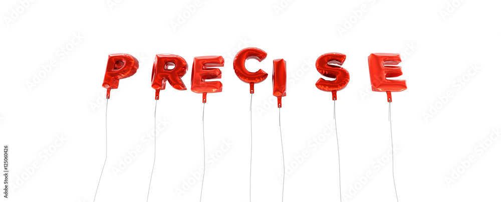 Fototapete precise - word made from red foil balloons - 3d rendered. can be used for an online banner ad or a p
