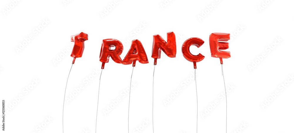 Fototapete trance - word made from red foil balloons - 3d rendered. can be used for an online banner ad or a pr