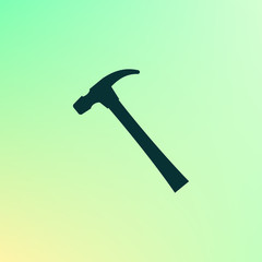 Hammer flat style vector icon