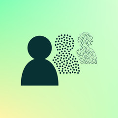 Add new user account flat icon for apps