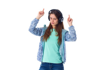 Young woman in headphones 