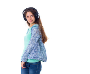 Young woman in headphones 