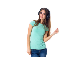 Young woman in headphones 