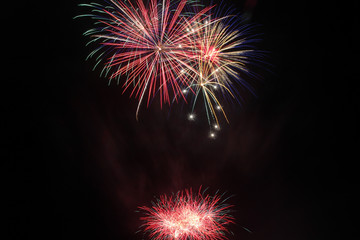 Closeup fireworks