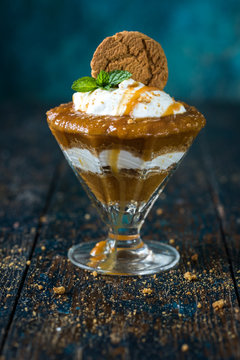 Spiced Pumpkin Pudding Parfaits with Ginger Snap Cookie