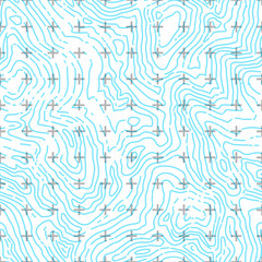 Seamless topographic contour map pattern. Vector seamless backgr