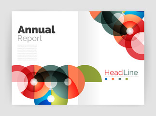 Abstract circles, annual report covers