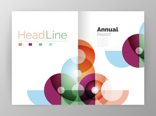 Abstract circles, annual report covers