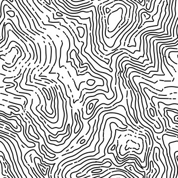 Seamless Topographic Contour Map Pattern. Vector Seamless Backgr