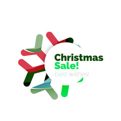 Christmas sale, vector greeting card or banner