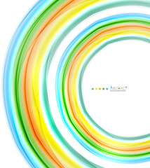 Fototapeta premium Multicolored lines on white, motion concept abstract background