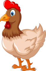 hen cartoon for your design